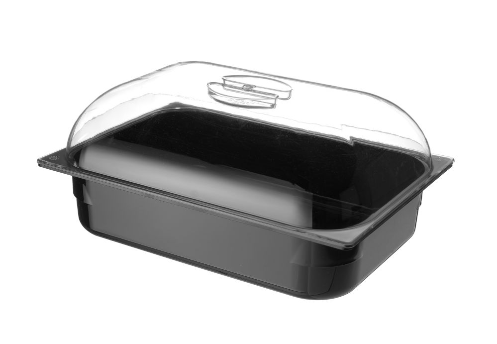 Eiscreme Behälter Polykarbonat, schwarz 360x250x(H)80